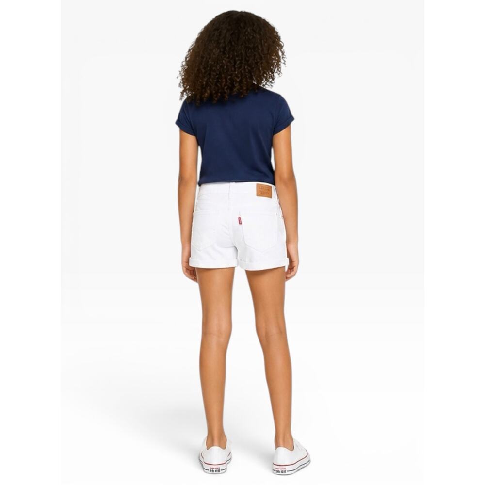 Levi’s Girls Girlfriend Shorts White Denim Size 7 NWT - Picture 3 of 5